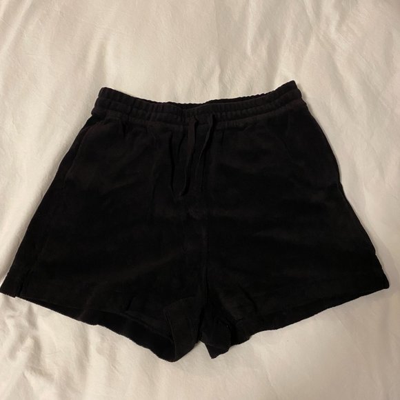 & Other Stories Relaxed Terry Shorts Black (Part of a set) - Picture 3 of 9